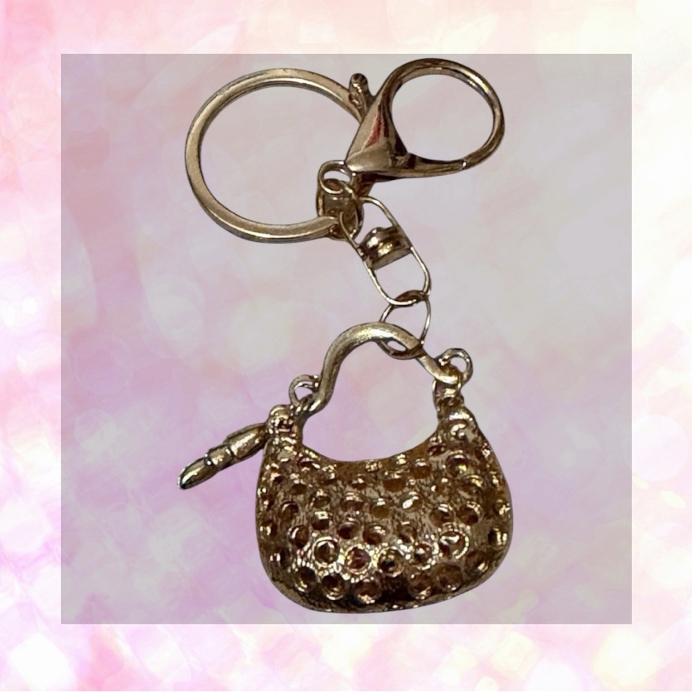 🦄 Pink Rhinestone Mini Bag Bag Charm/Keychain! - Picture 2 of 5